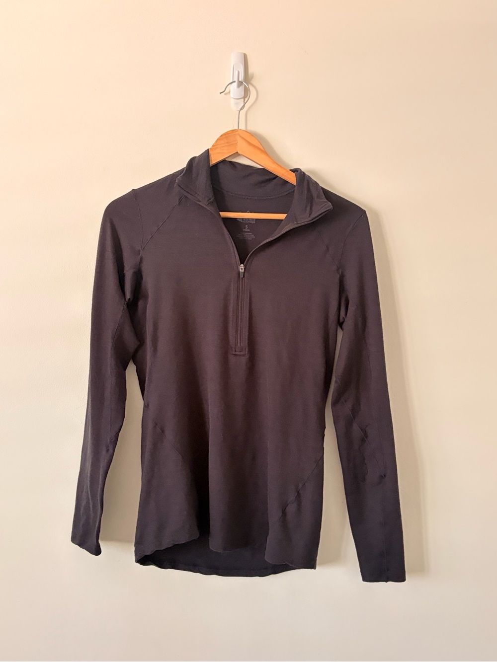 REI Black Long-Sleeve Half-Zip Performance Tee